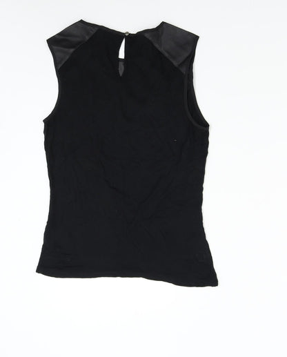 Womens UK Size M Oasis Black Basic T-Shirt