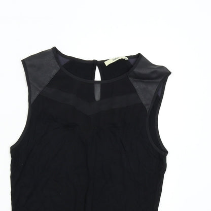 Womens UK Size M Oasis Black Basic T-Shirt
