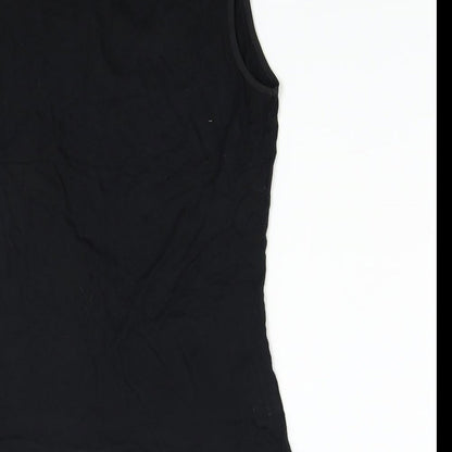 Womens UK Size M Oasis Black Basic T-Shirt