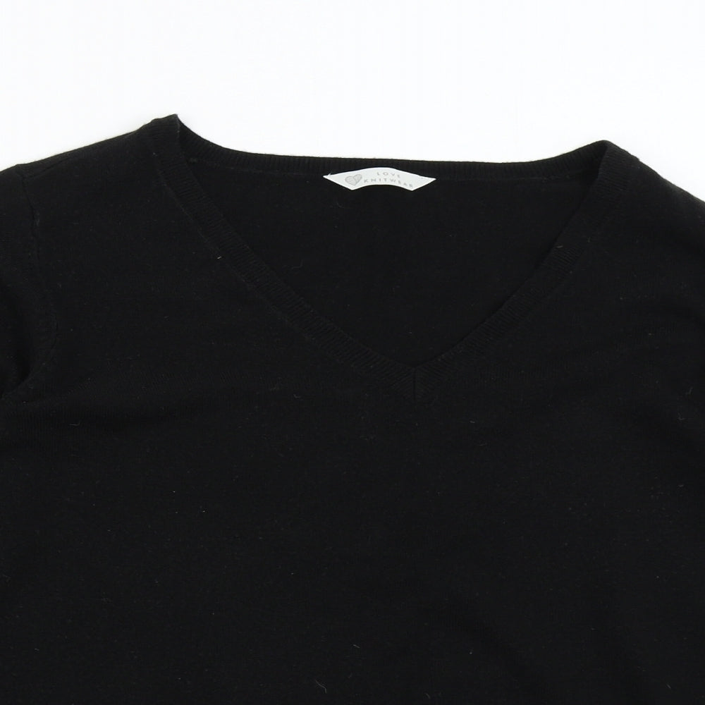 BHS Mens Black  Knit Pullover Jumper