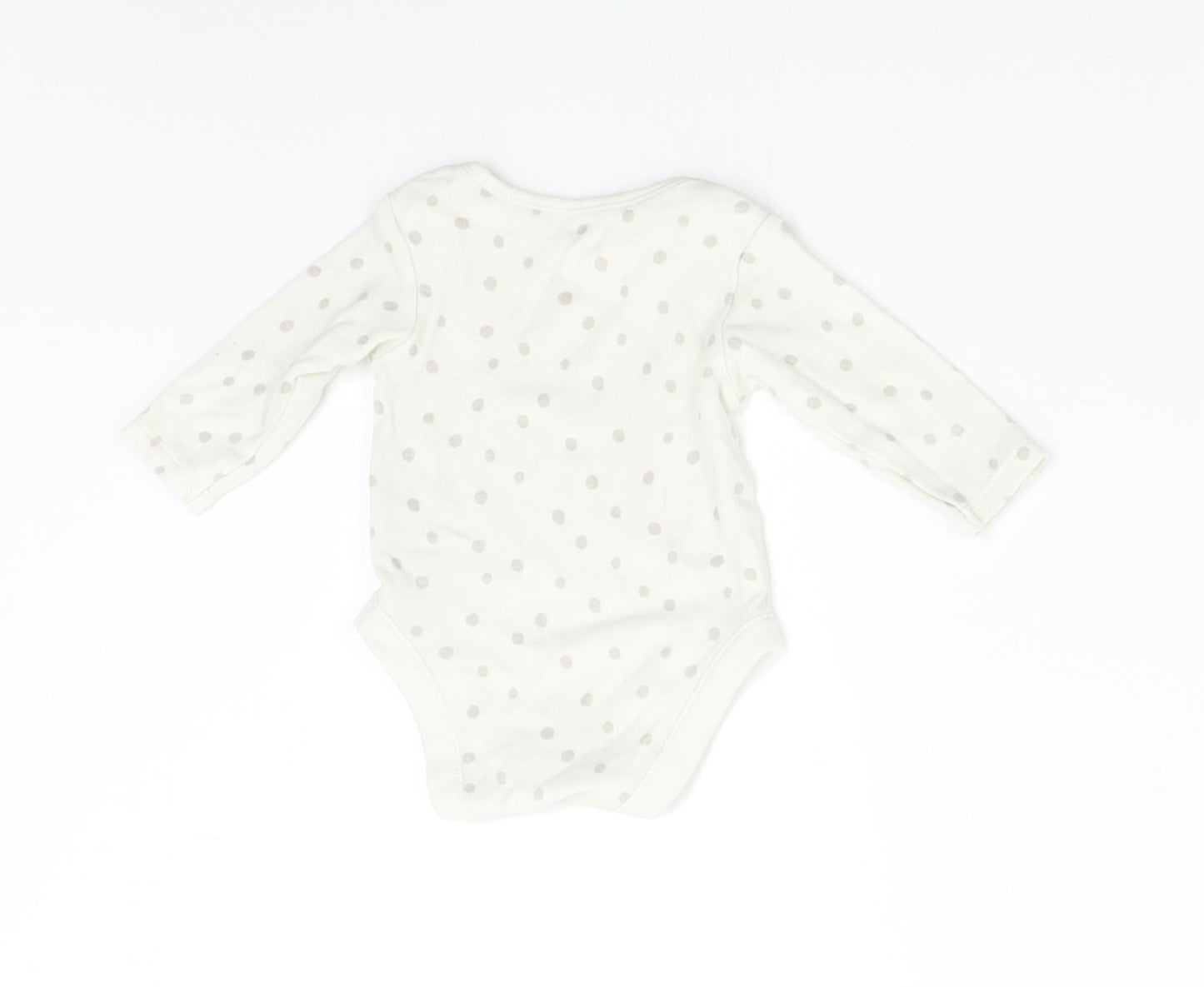 George Baby Ivory Polka Dot  Babygrow One-Piece Size 0-3 Months
