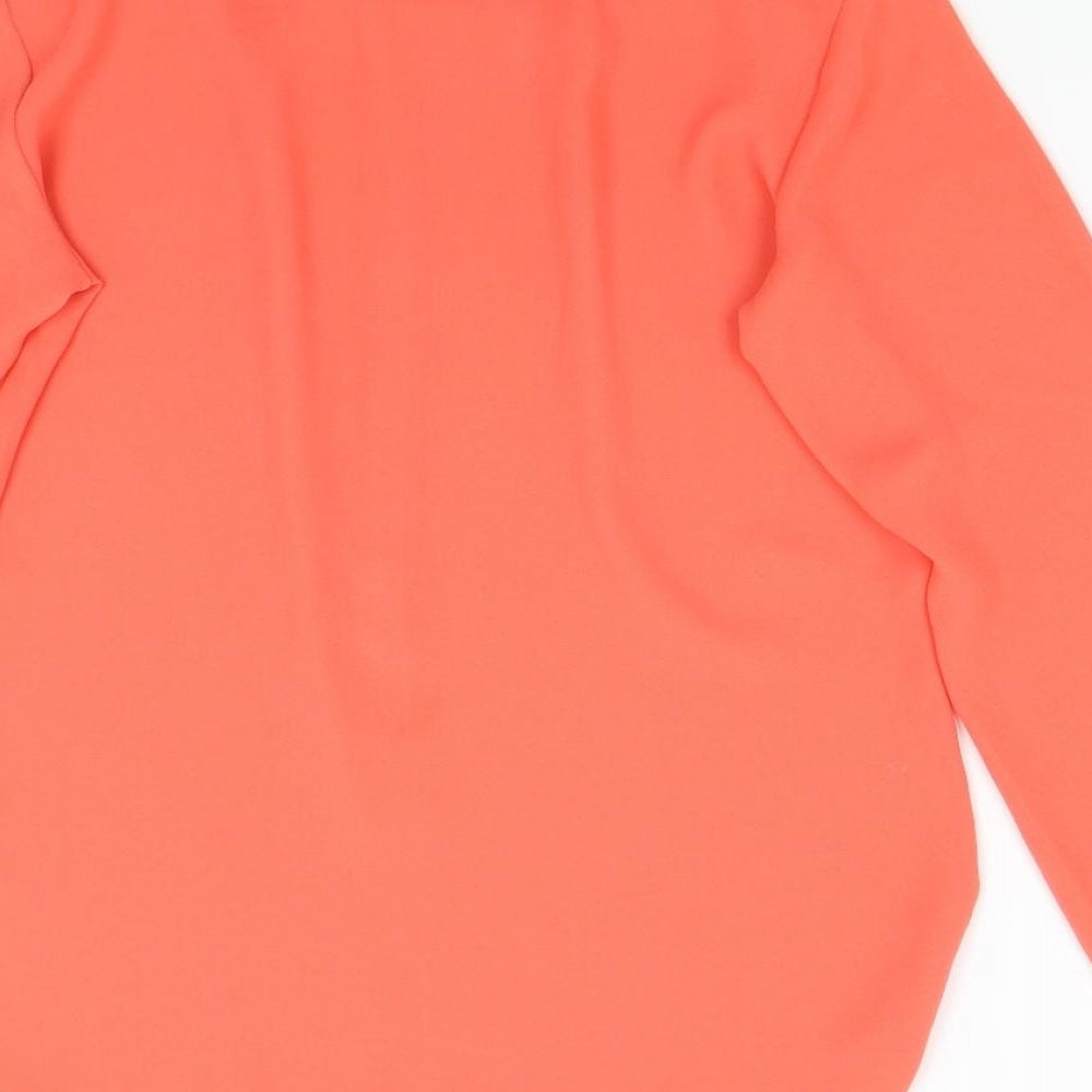 Womens UK Size S Benetton Orange Basic Blouse