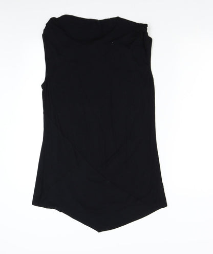 Womens UK Size 14 David Emanuel Black Basic T-Shirt