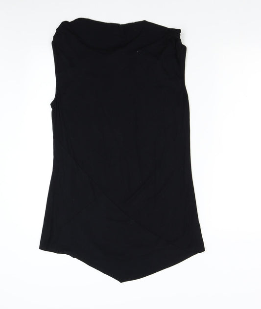Womens UK Size 14 David Emanuel Black Basic T-Shirt
