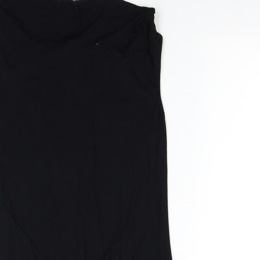 Womens UK Size 14 David Emanuel Black Basic T-Shirt