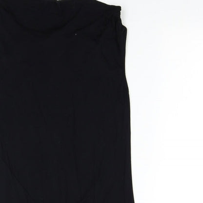 Womens UK Size 14 David Emanuel Black Basic T-Shirt