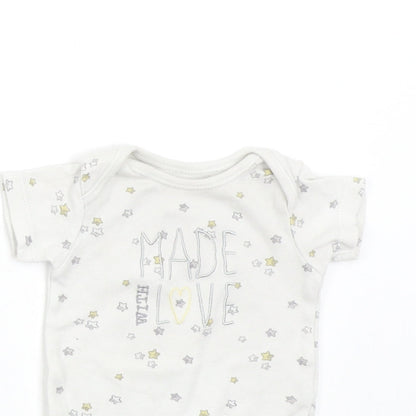 George Baby Grey   Babygrow One-Piece Size 0-3 Months  - Stars Made with Love