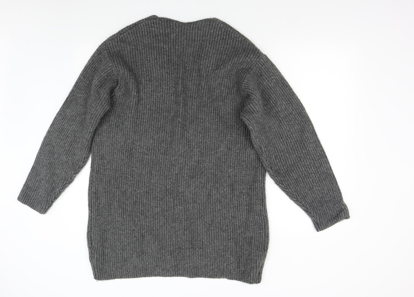 H&M Mens Grey  Knit Pullover Jumper Size S