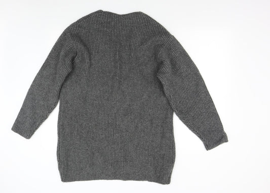 H&M Mens Grey  Knit Pullover Jumper Size S