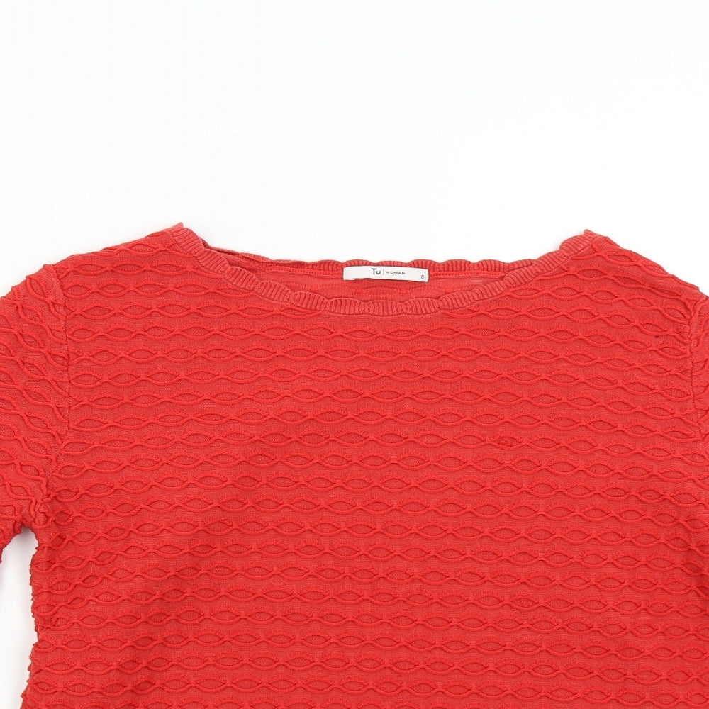 TU Womens Red   Pullover Jumper Size 8