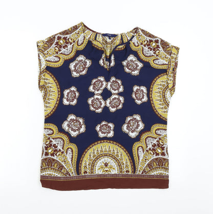 Womens UK Size 8 NEXT Multicoloured Basic Blouse