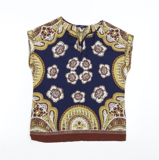 Womens UK Size 8 NEXT Multicoloured Basic Blouse