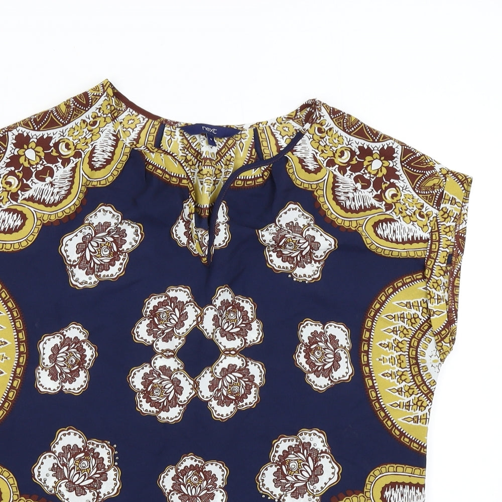 Womens UK Size 8 NEXT Multicoloured Basic Blouse