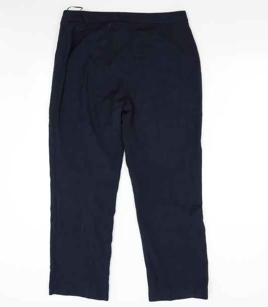 Womens UK Size 14 Papaya Regular Fit  Blue Trousers
