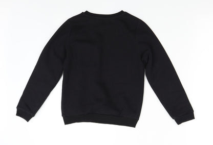 Back view of Primark boys’ black pullover sweatshirt, size 9-10, years