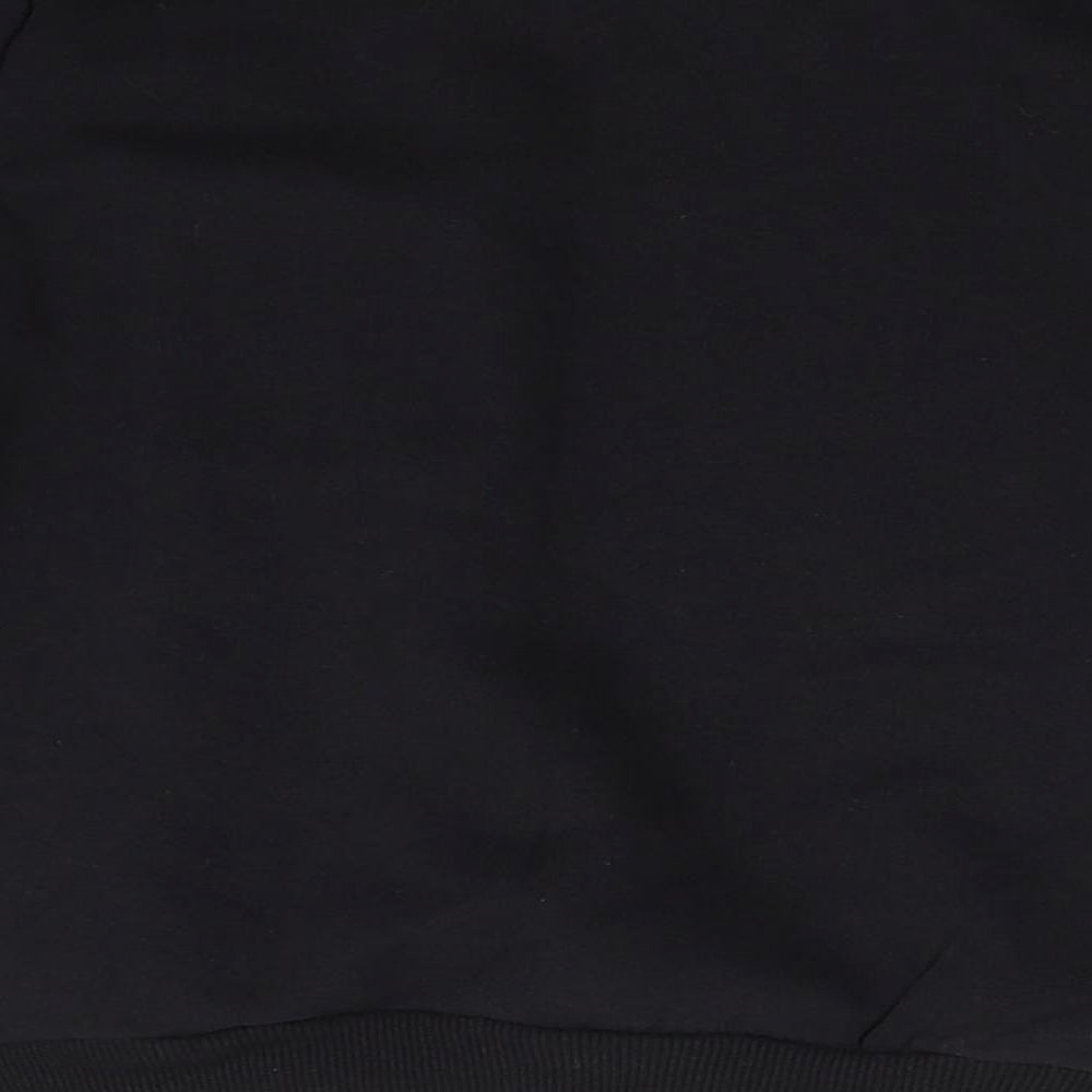 Brand and care label for Primark boys’ black pullover sweatshirt, size 9-10, years