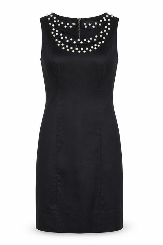 Front view of AX Paris women’s black shift, size UK 8