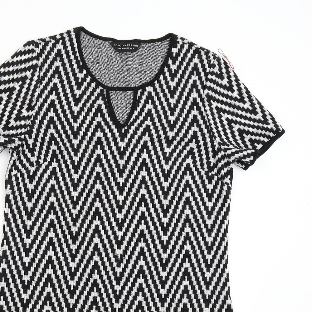 Dorothy Perkins Womens Multicoloured Geometric  Slip Dress  Size 10