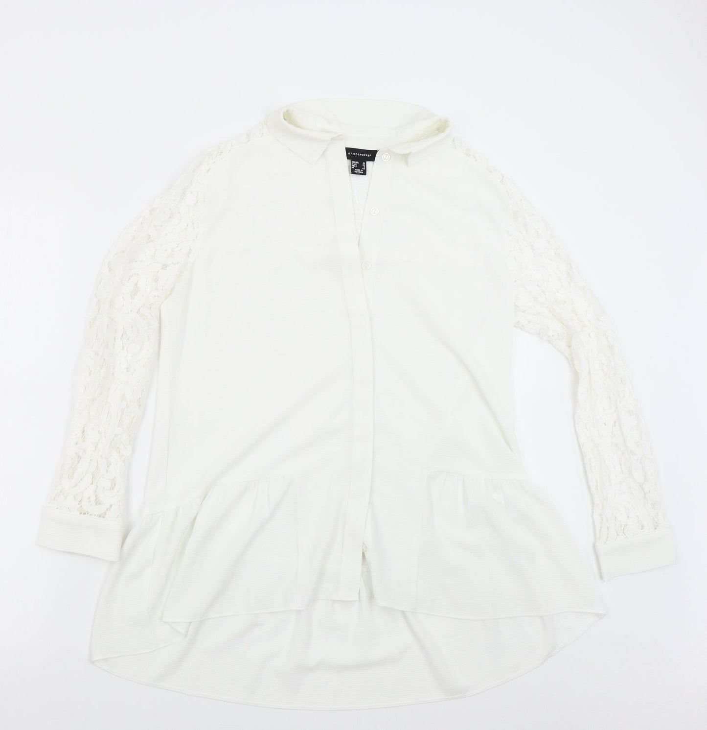 Primark Womens White   Tunic Button-Up Size 10