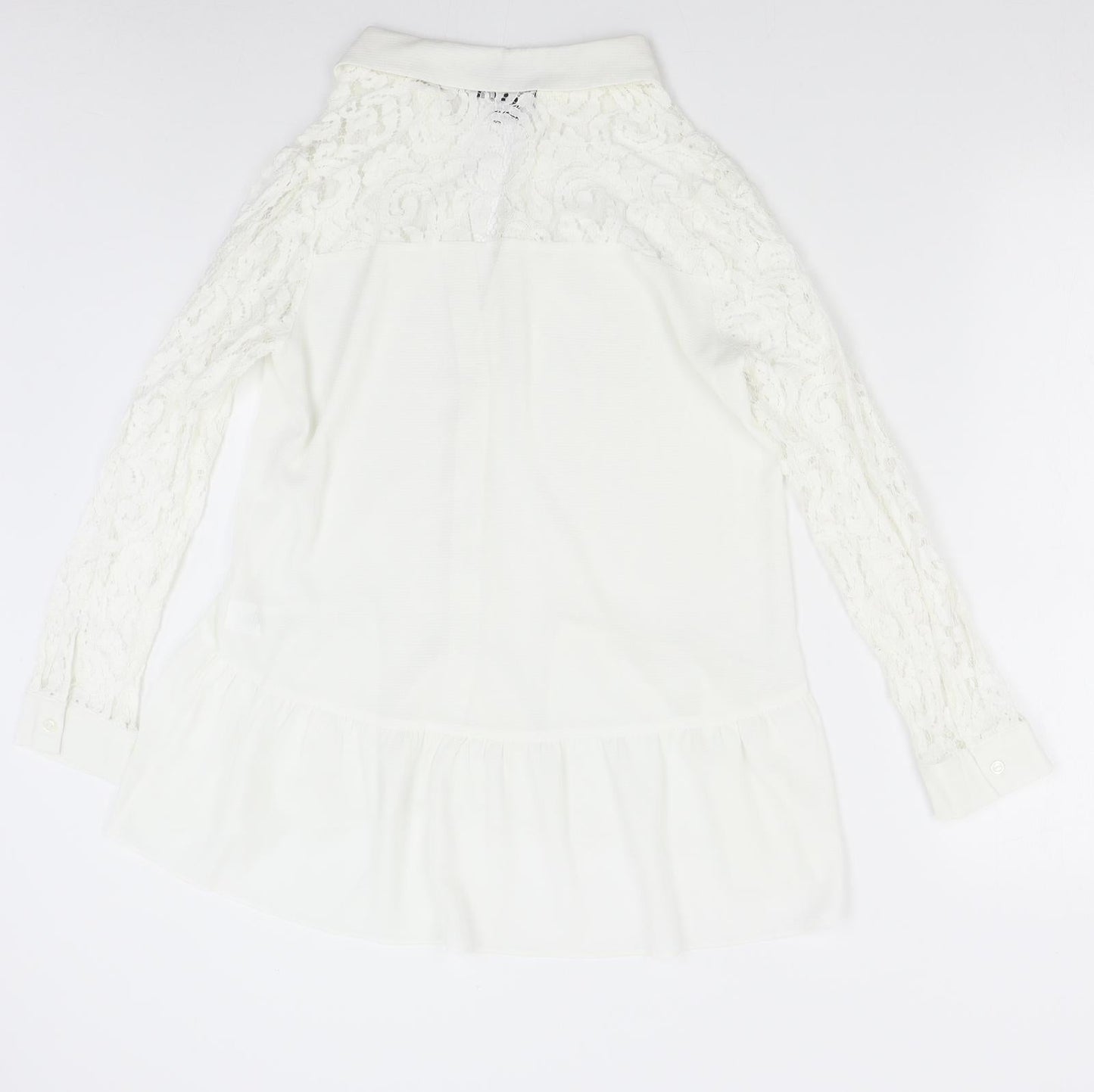 Primark Womens White   Tunic Button-Up Size 10