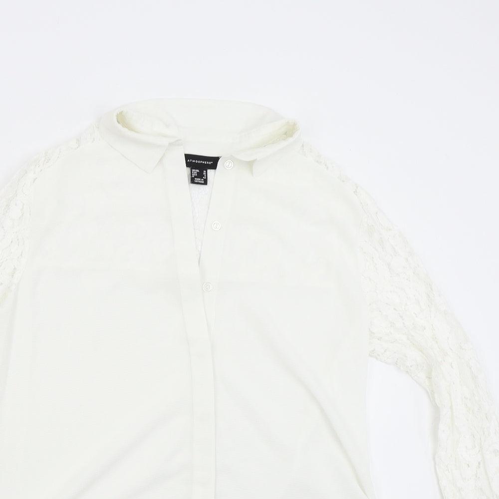 Primark Womens White   Tunic Button-Up Size 10