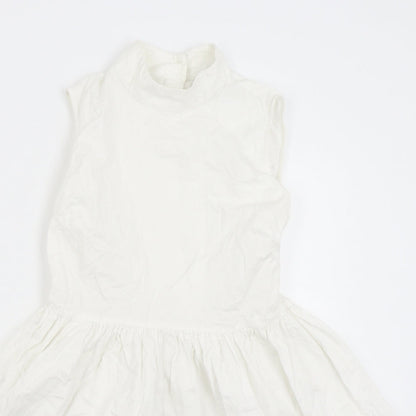 ASOS Petite Womens White  Corduroy Fit & Flare  Size 12