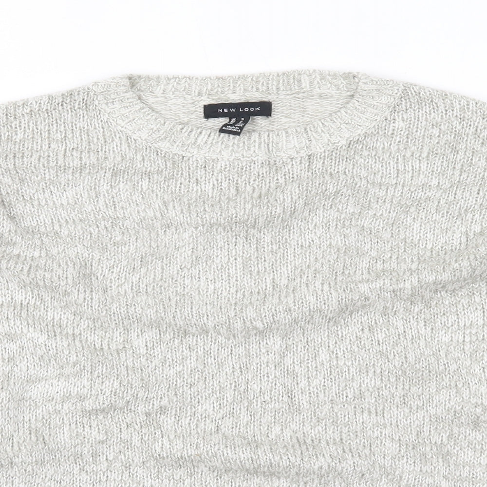 Womens UK Size S New Look Grey Pullover Jumper