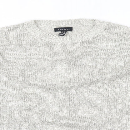 Womens UK Size S New Look Grey Pullover Jumper