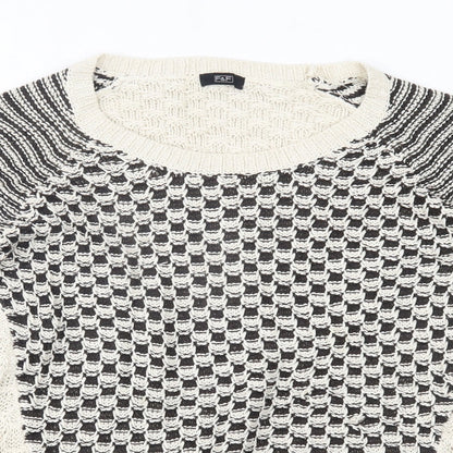 F&F Womens Beige Striped  Pullover Jumper Size 14