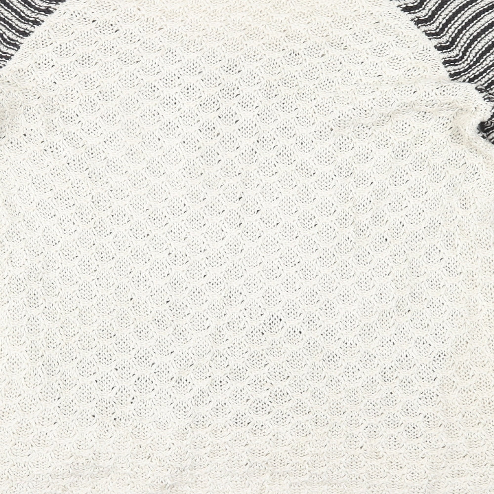 F&F Womens Beige Striped  Pullover Jumper Size 14