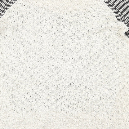 F&F Womens Beige Striped  Pullover Jumper Size 14