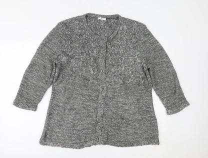 Womens UK Size L CC Grey Cardigan Jumper