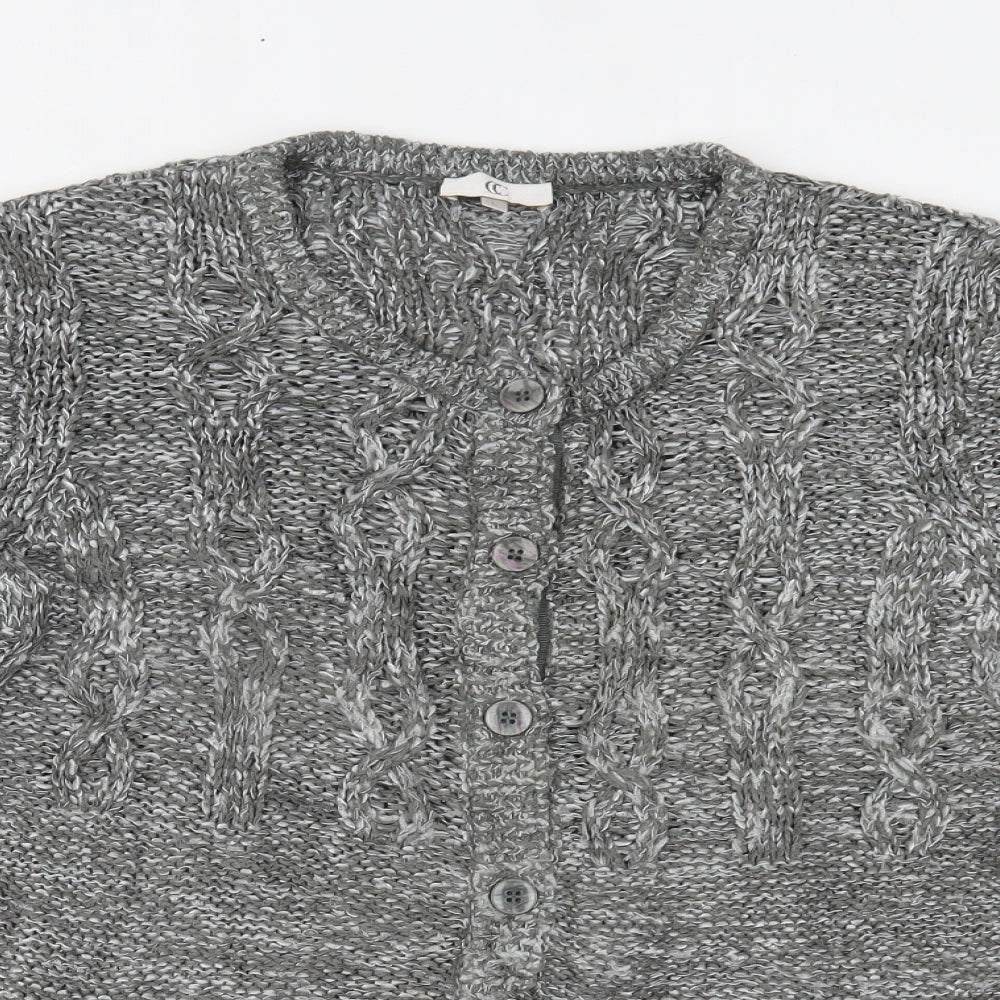 Womens UK Size L CC Grey Cardigan Jumper