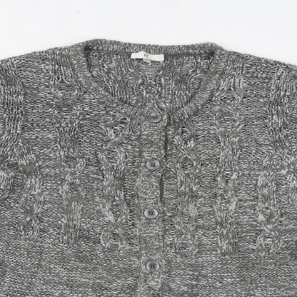 Womens UK Size L CC Grey Cardigan Jumper