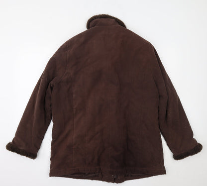 Klass Womens Brown   Overcoat Coat Size XL