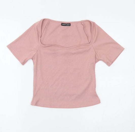 SheIn Womens Pink   Cropped Blouse Size M