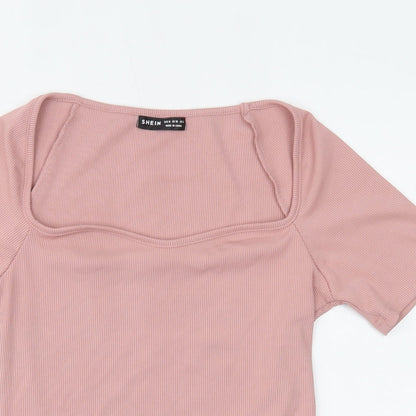 SheIn Womens Pink   Cropped Blouse Size M