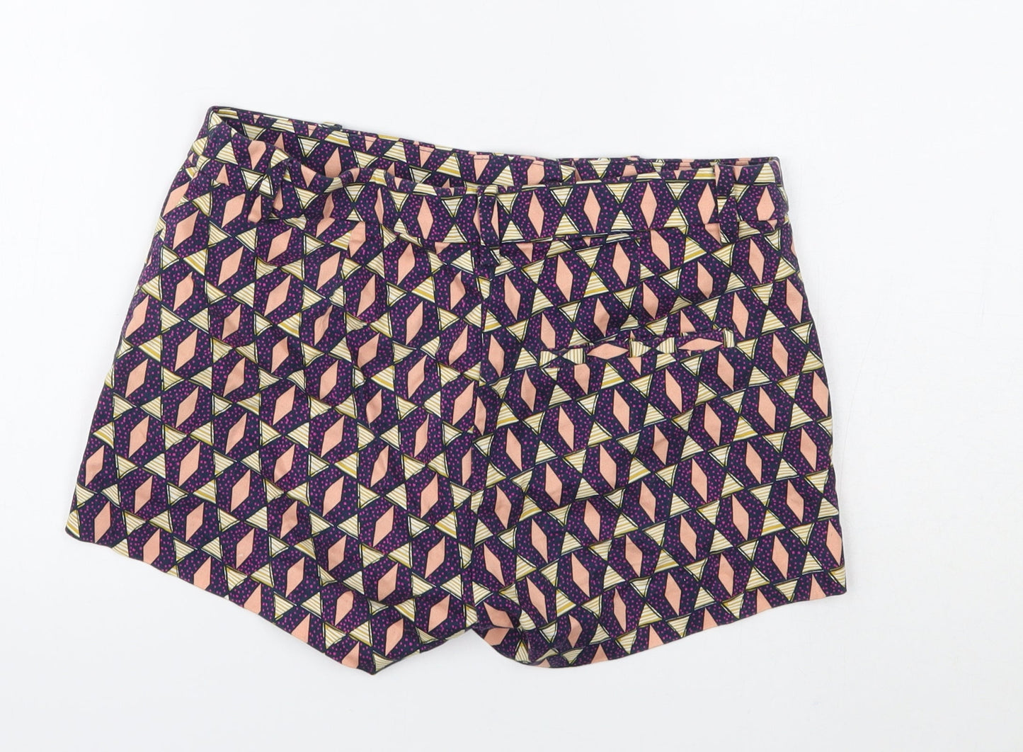 H&M Womens Multicoloured Geometric  Cut-Off Shorts Size 8