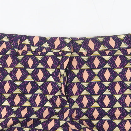 H&M Womens Multicoloured Geometric  Cut-Off Shorts Size 8