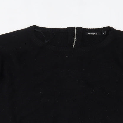 Womens UK Size 8 pep&co Black Pullover Jumper