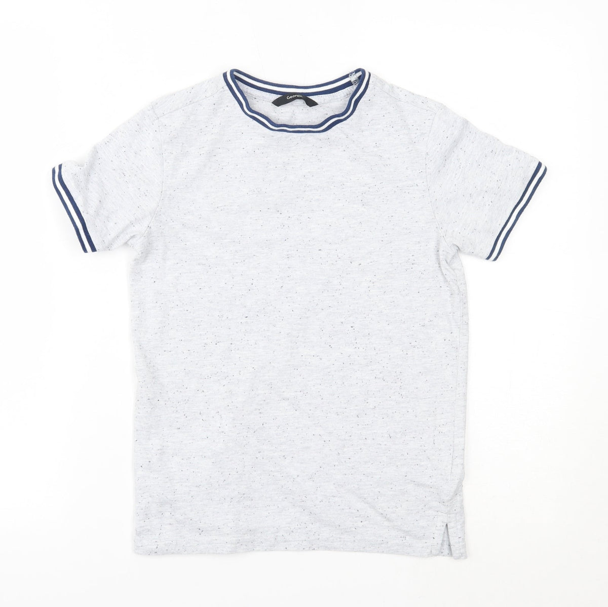 Front view of George boys’ grey basic t-shirt, size 9-10, years