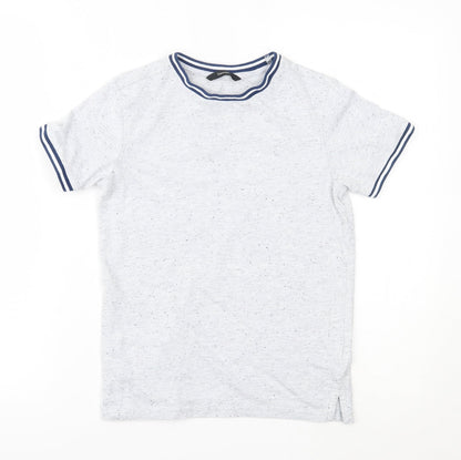 Front view of George boys’ grey basic t-shirt, size 9-10, years