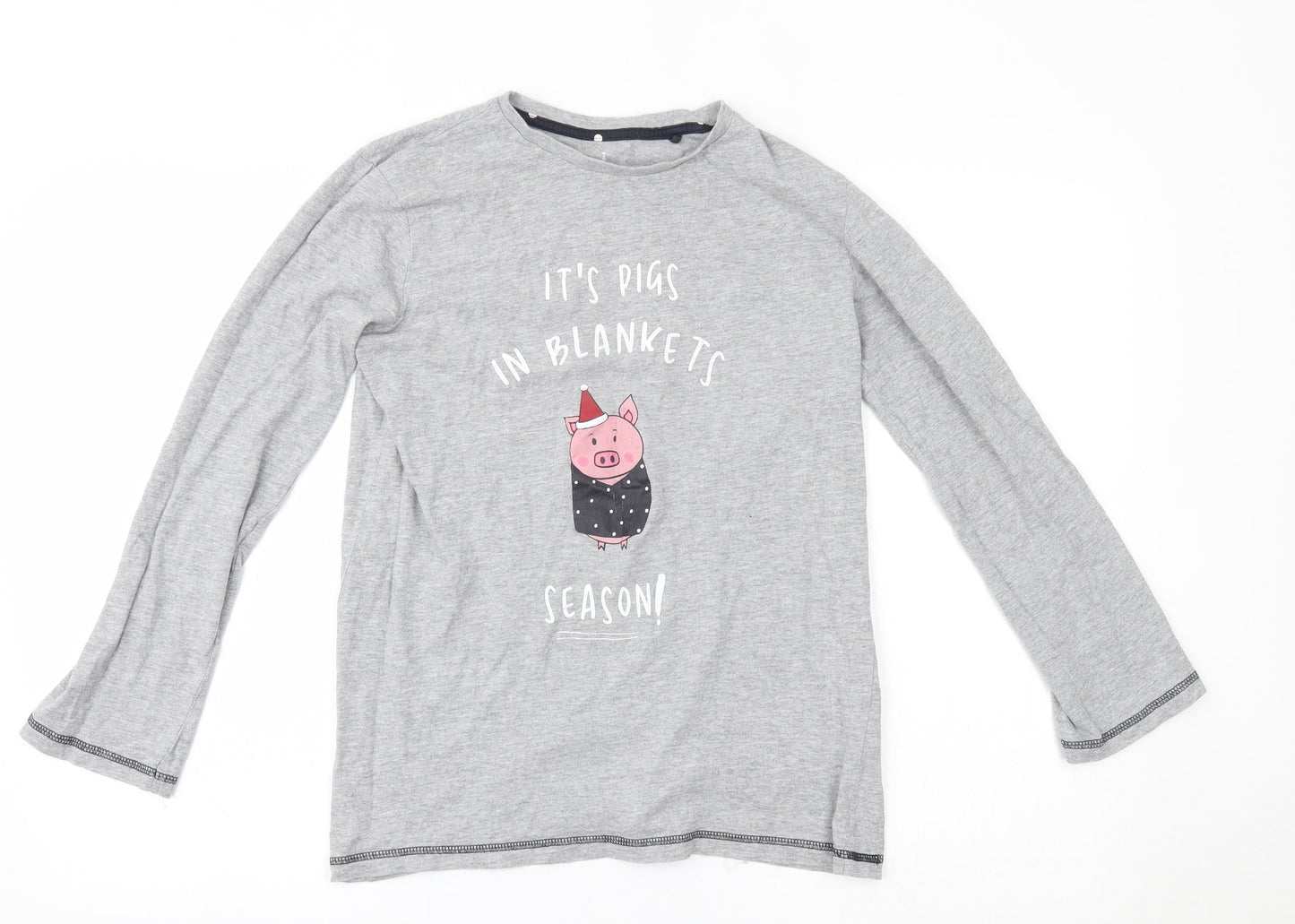 Threadboys Boys Grey    Pyjama Top Size 13 Years  - christmas