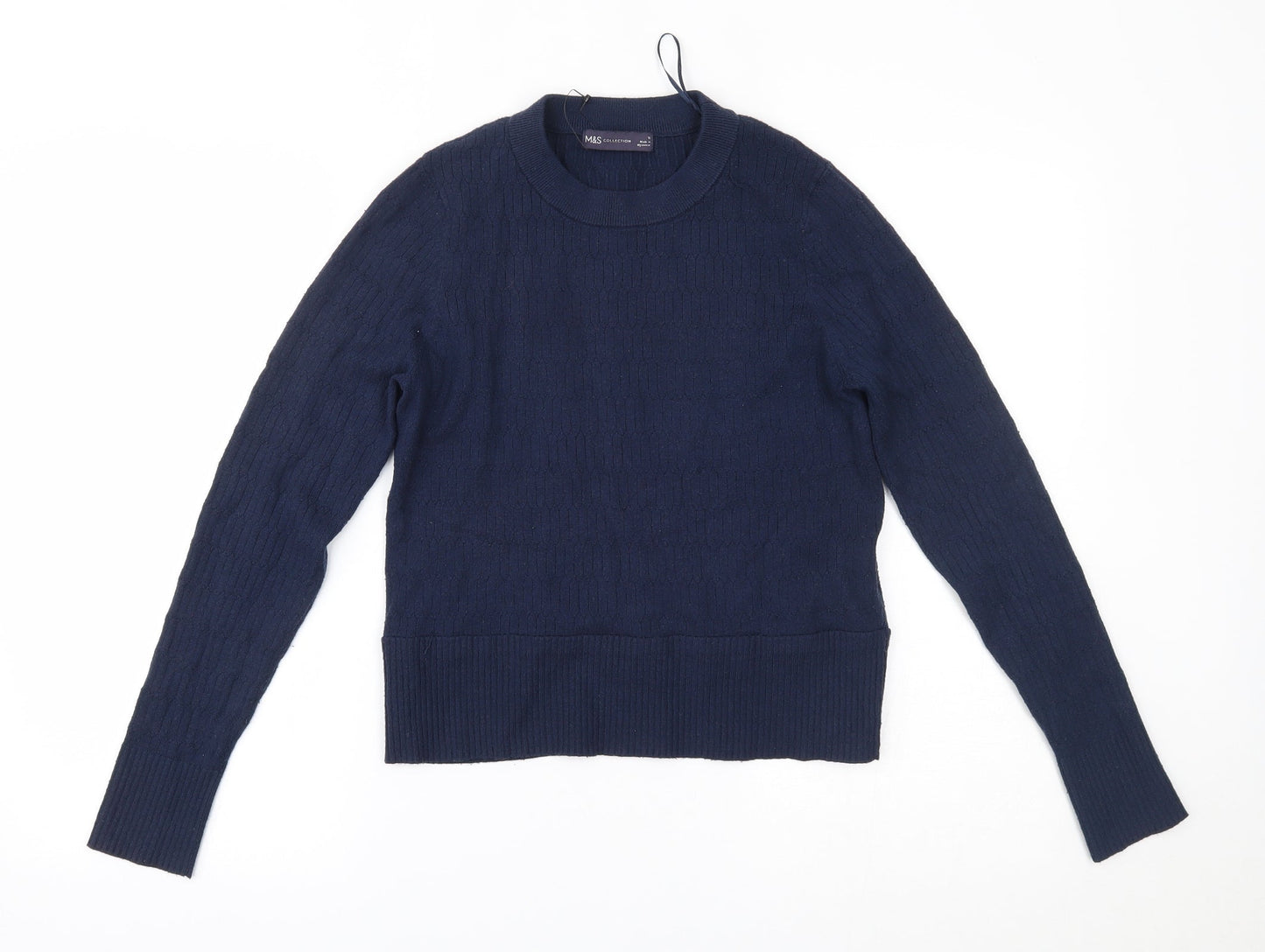 Womens UK Size 12 Marks and Spencer Blue Pullover Jumper