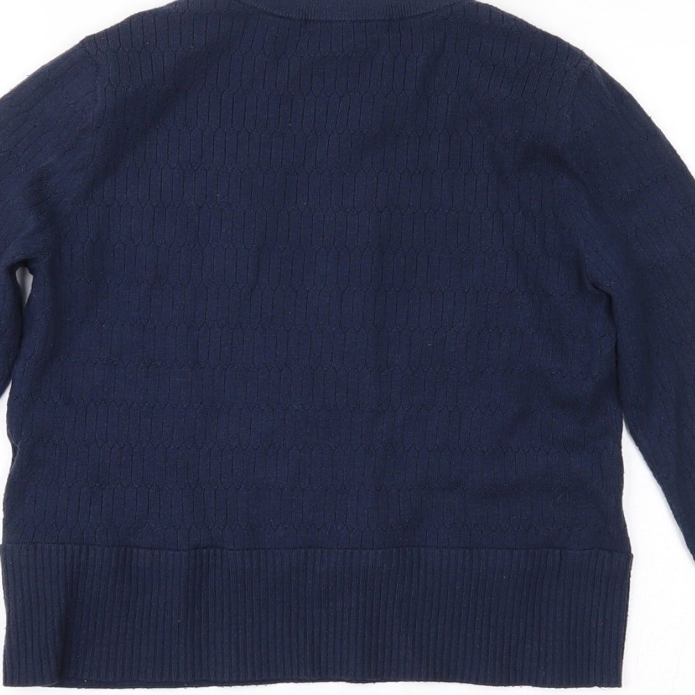 Womens UK Size 12 Marks and Spencer Blue Pullover Jumper