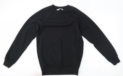 Alexandra Mens Black   Pullover Sweatshirt Size S