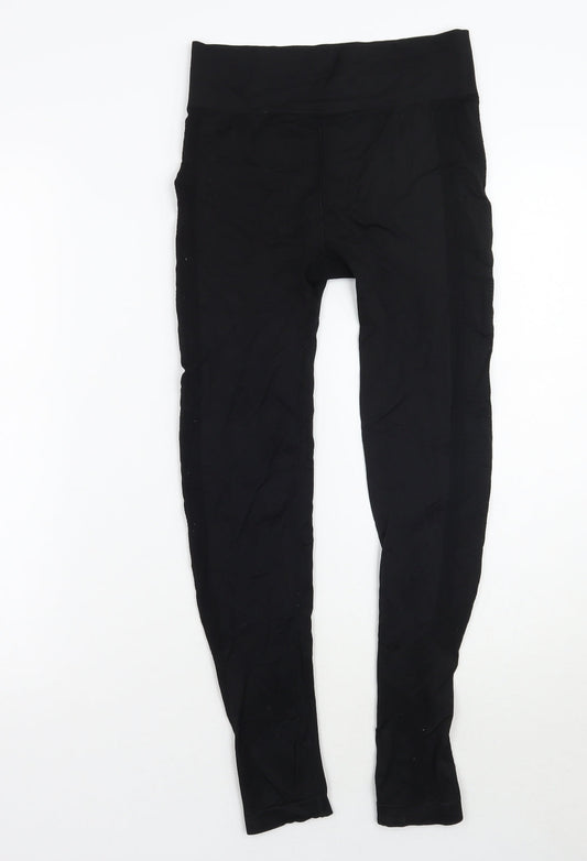 Womens UK Size 12 Workout  Capri Black Leggings