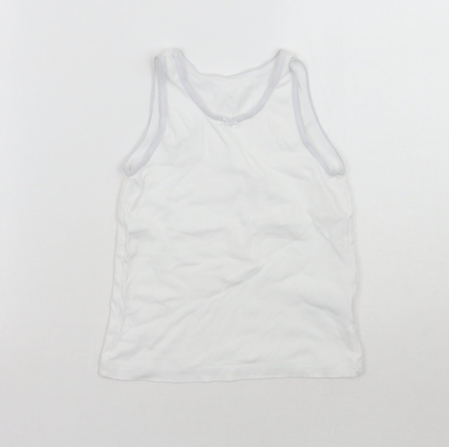 Nutmeg Boys White   Basic Tank Size 7-8 Years