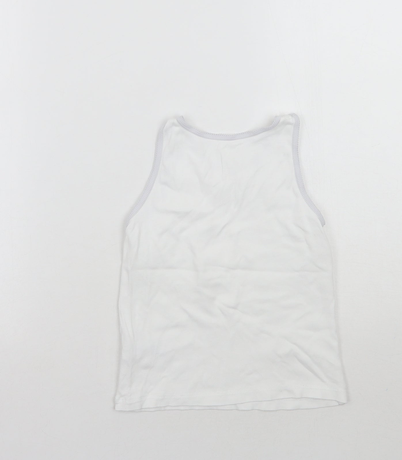 Nutmeg Boys White   Basic Tank Size 7-8 Years