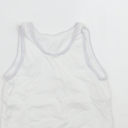 Nutmeg Boys White   Basic Tank Size 7-8 Years